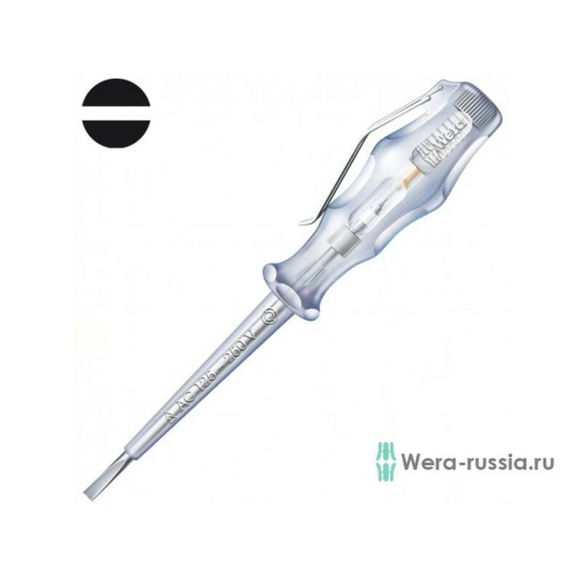 Отвертка-индикатор Wera, 0.5х3х70 мм, WE-005655 1