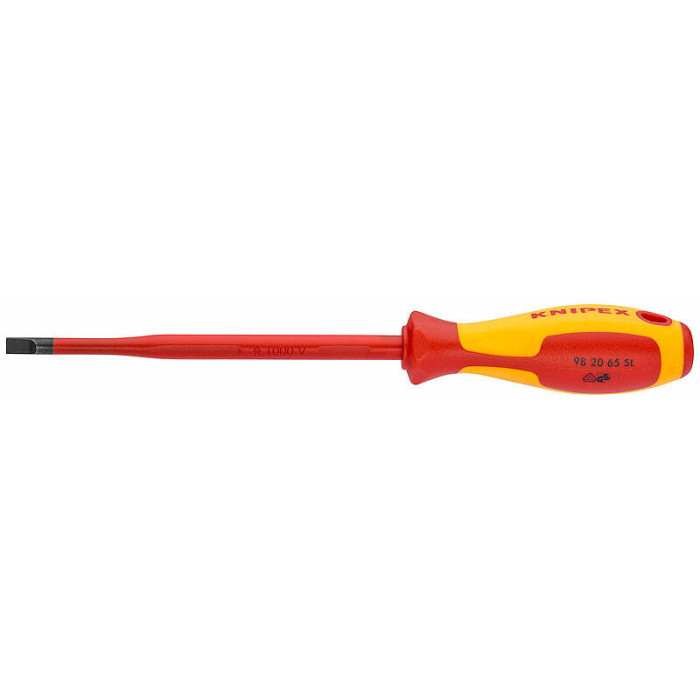 Отвертка SL3.5x0.6 шлицевая тонкая VDE KNIPEX KN-982035SL
