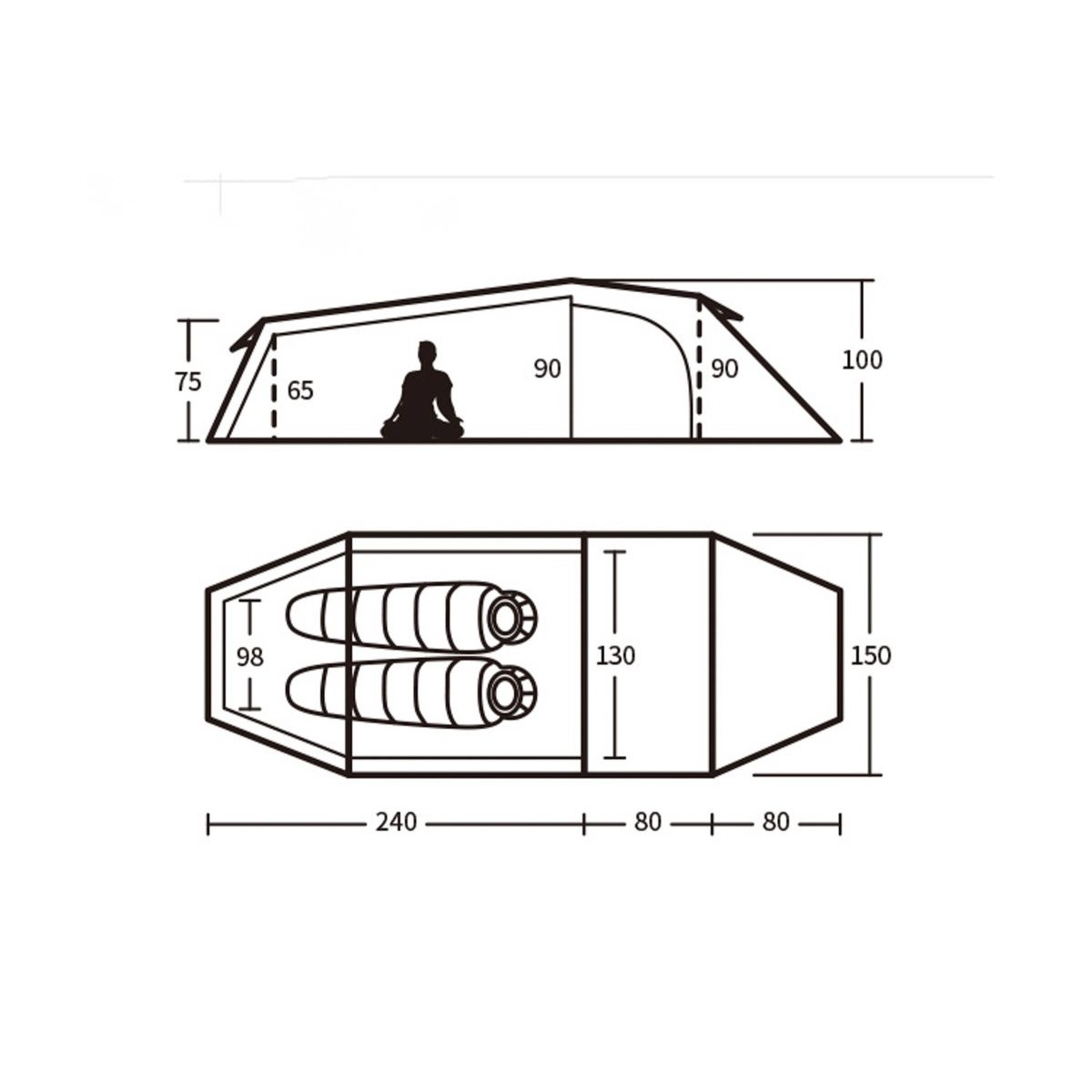 Палатка 2-местная Naturehike Opalus NH17L001-L 6976023924781 5