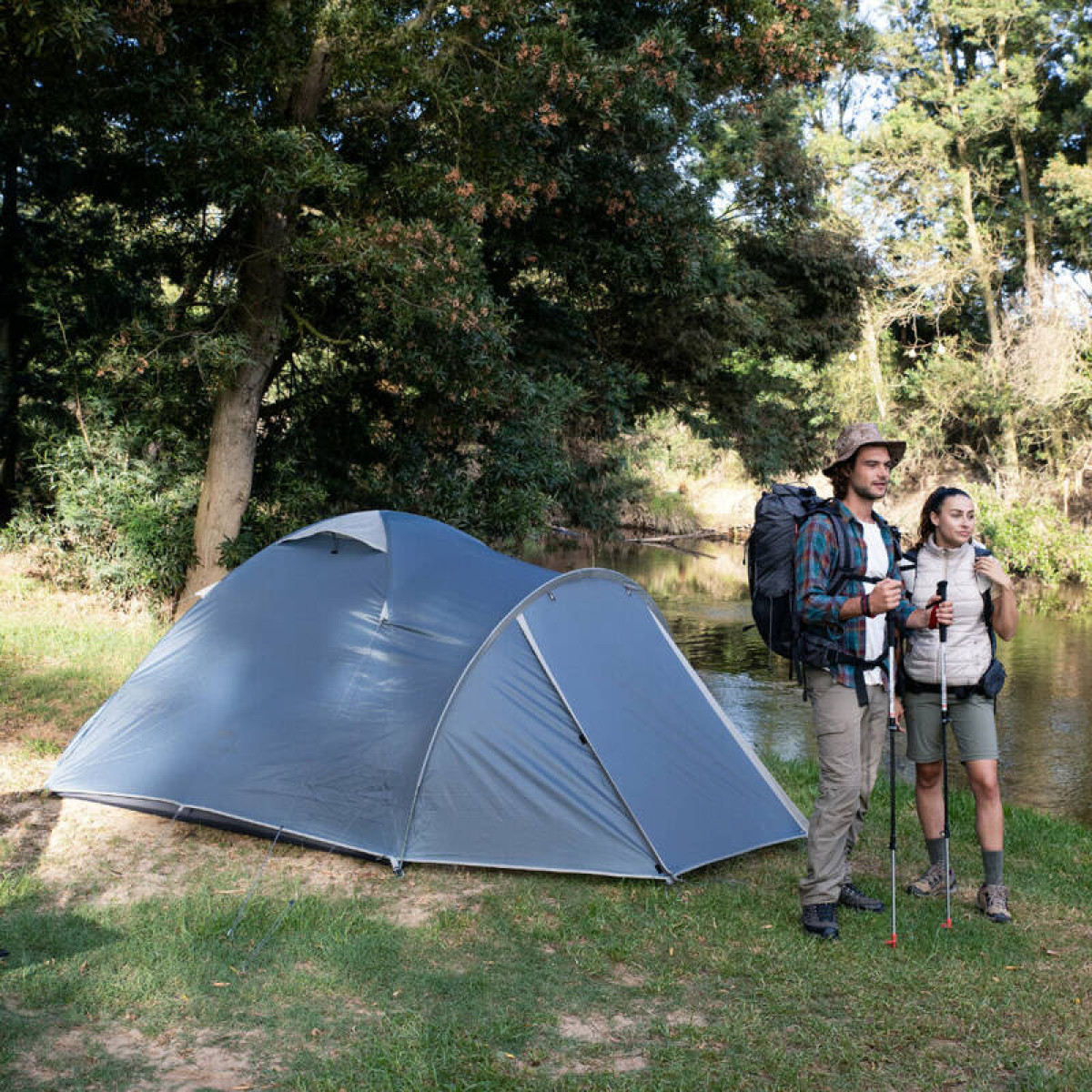 Палатка Naturehike 3-4 местная голубая 6927595794012 5
