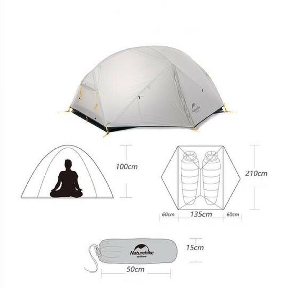 Палатка Naturehike Mongar NH17T007-M 20D 6927595726051 2