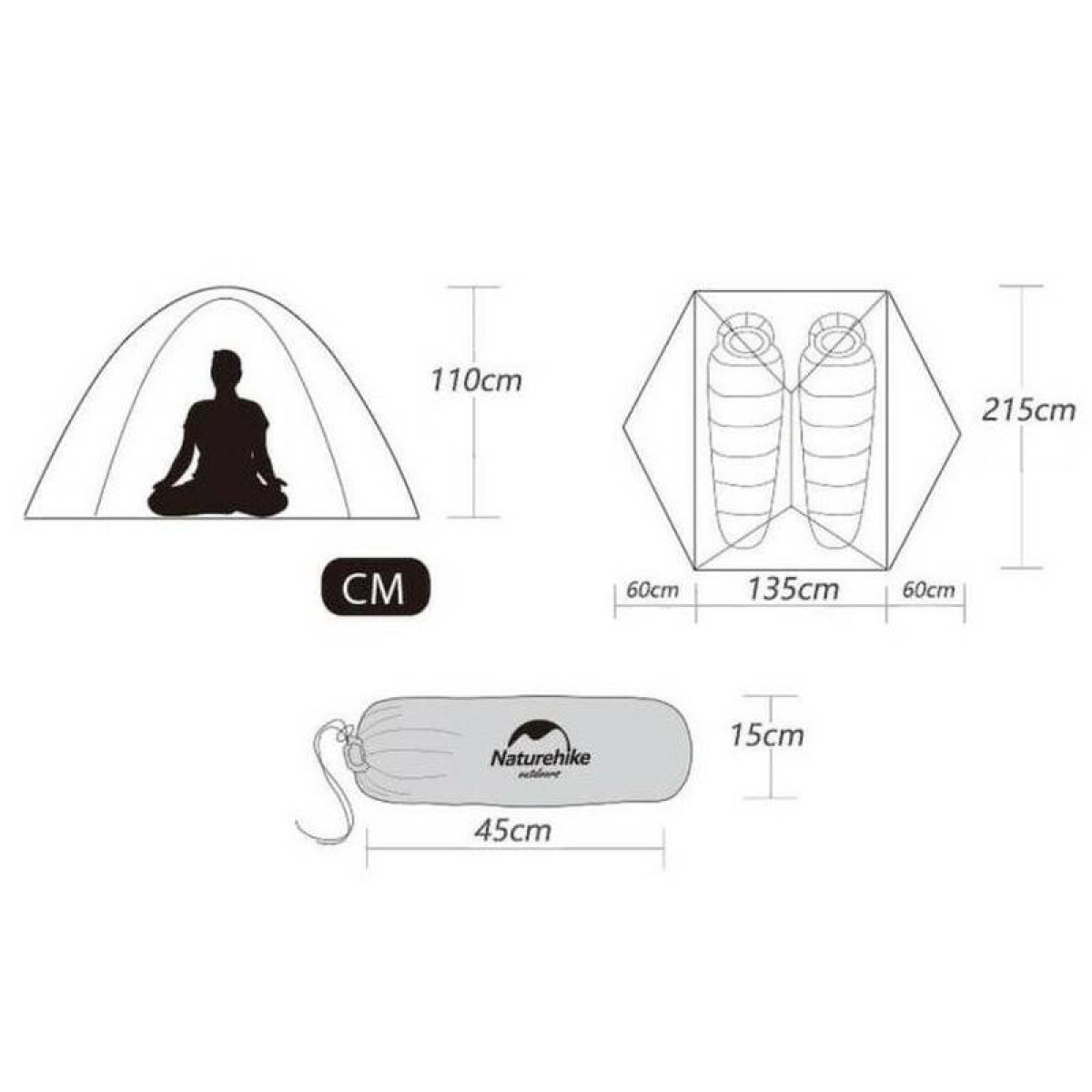 Палатка Naturehike Star-River 2 двухместная с ковриком оранжевая 6927595716519 6
