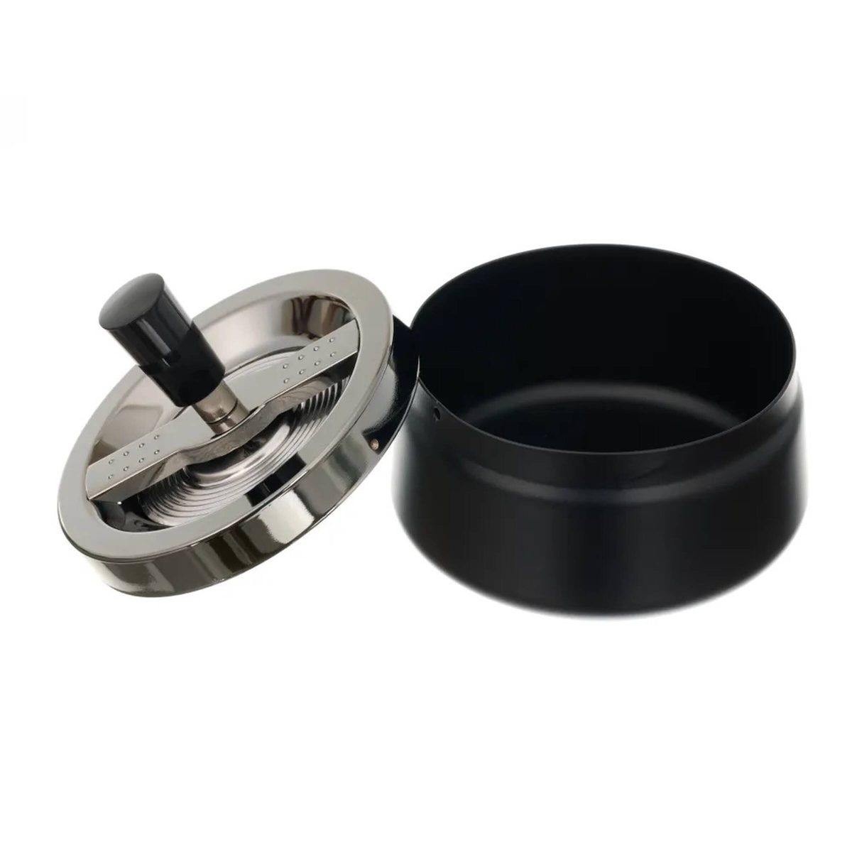 Пепельница S.Quire круглая черная 992AAB-Black 12см 2