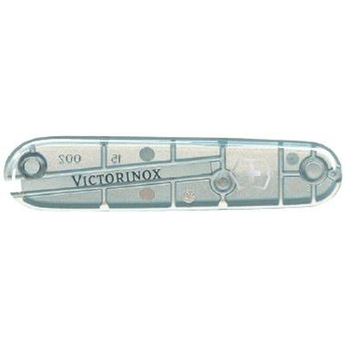Передняя накладка для ножей VICTORINOX 91 мм, пластиковая, полупрозрачная серебристая 1