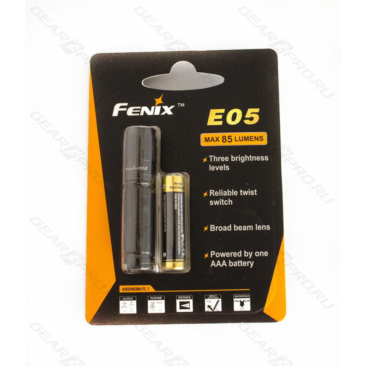 Фонарь Fenix E05 XP-E2 R3 Black 2