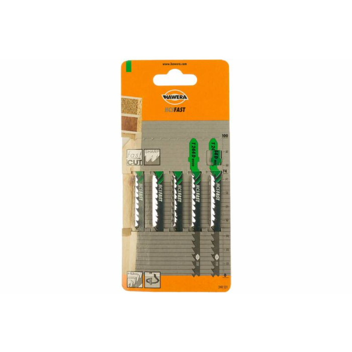Пилка лобзиковая T 244 D 5 шт HCS HAWERA F00Y240521