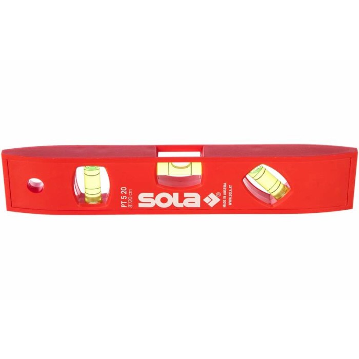 Пластиковый уровень 3 глазка SOLA PT 5 01430201