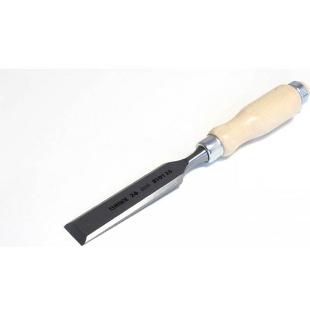 Плоская стамеска Narex с деревянной светлой ручкой 26 мм 810126