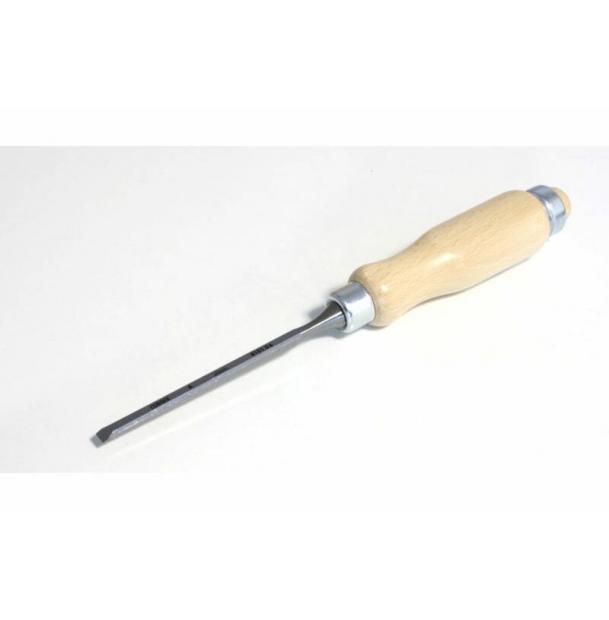 Плоская стамеска Narex с деревянной светлой ручкой 6 мм 810106