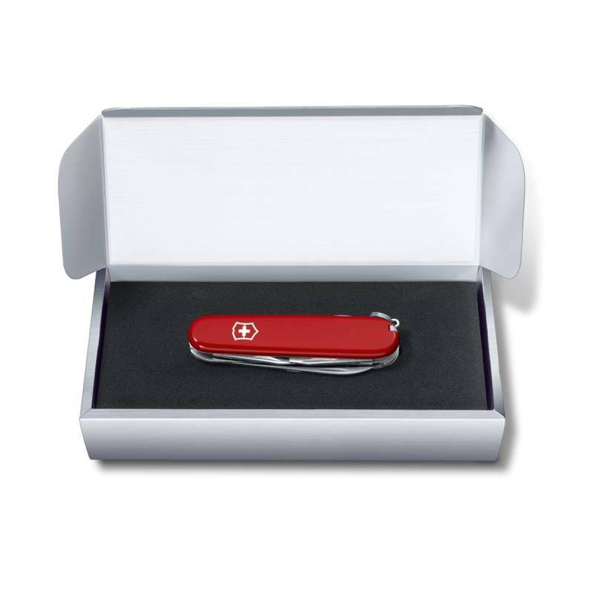 Подарочная коробка VICTORINOX для ножей 84-91 мм толщиной до 5 уровней, картонная, серебристая 3