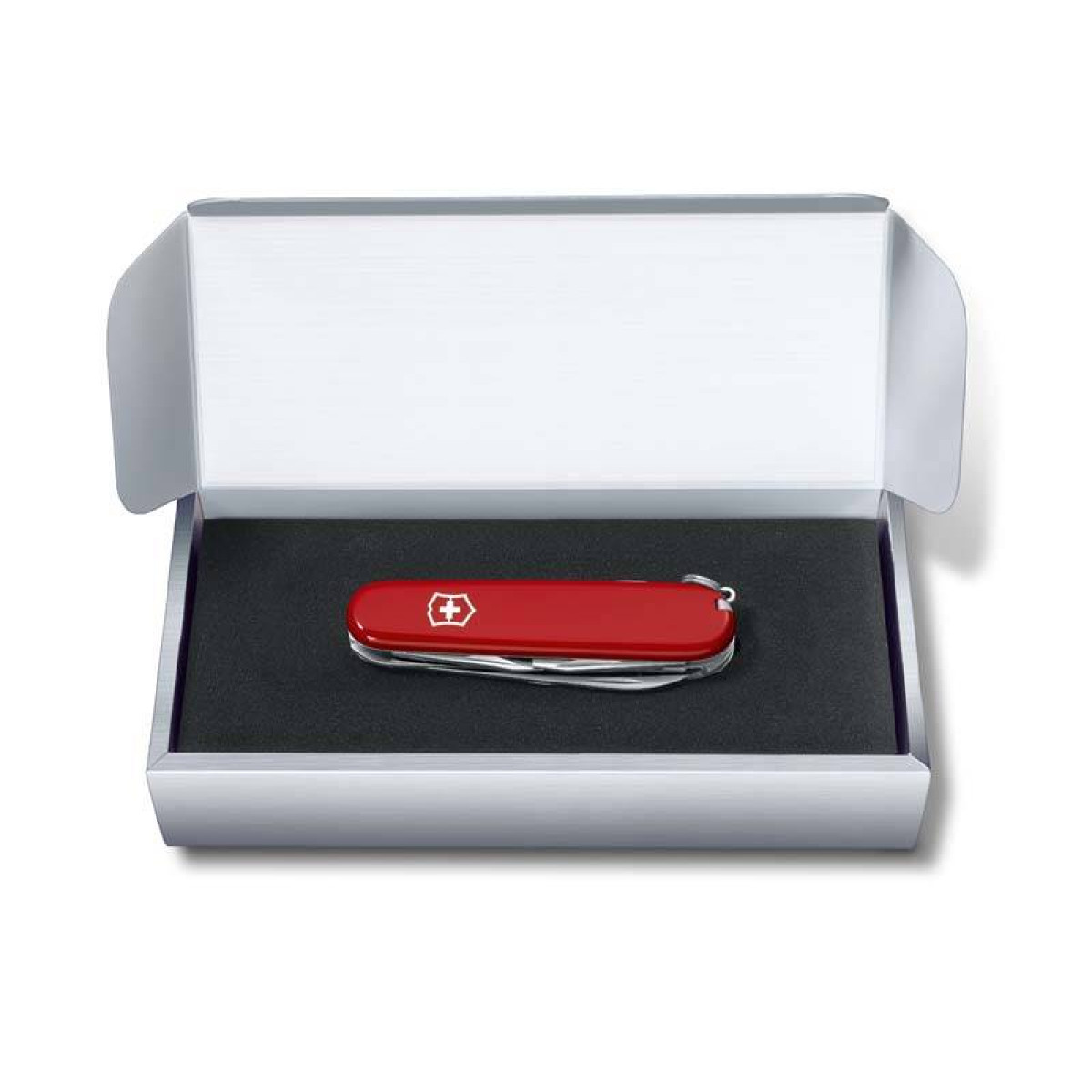 Подарочная коробка VICTORINOX для ножей 84-91 мм толщиной до 6 уровней, картонная, серебристая 3