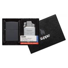 Подарочный набор: зажигалка и газовый вставной блок Zippo 218-090204