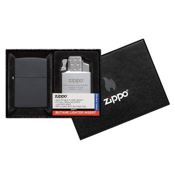 Подарочный набор: зажигалка и газовый вставной блок Zippo 218-090204