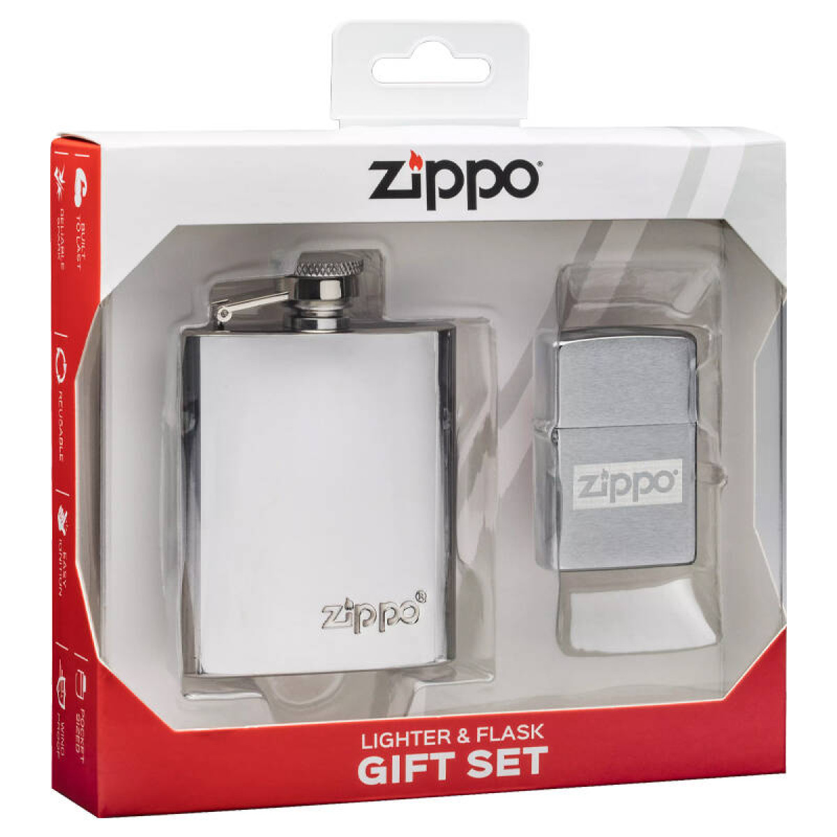 Подарочный набор ZIPPO фляжка 89 мл и зажигалка 3