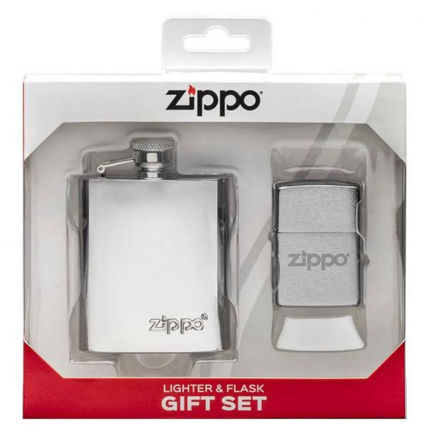 Подарочный набор ZIPPO фляжка 89 мл и зажигалка 49098