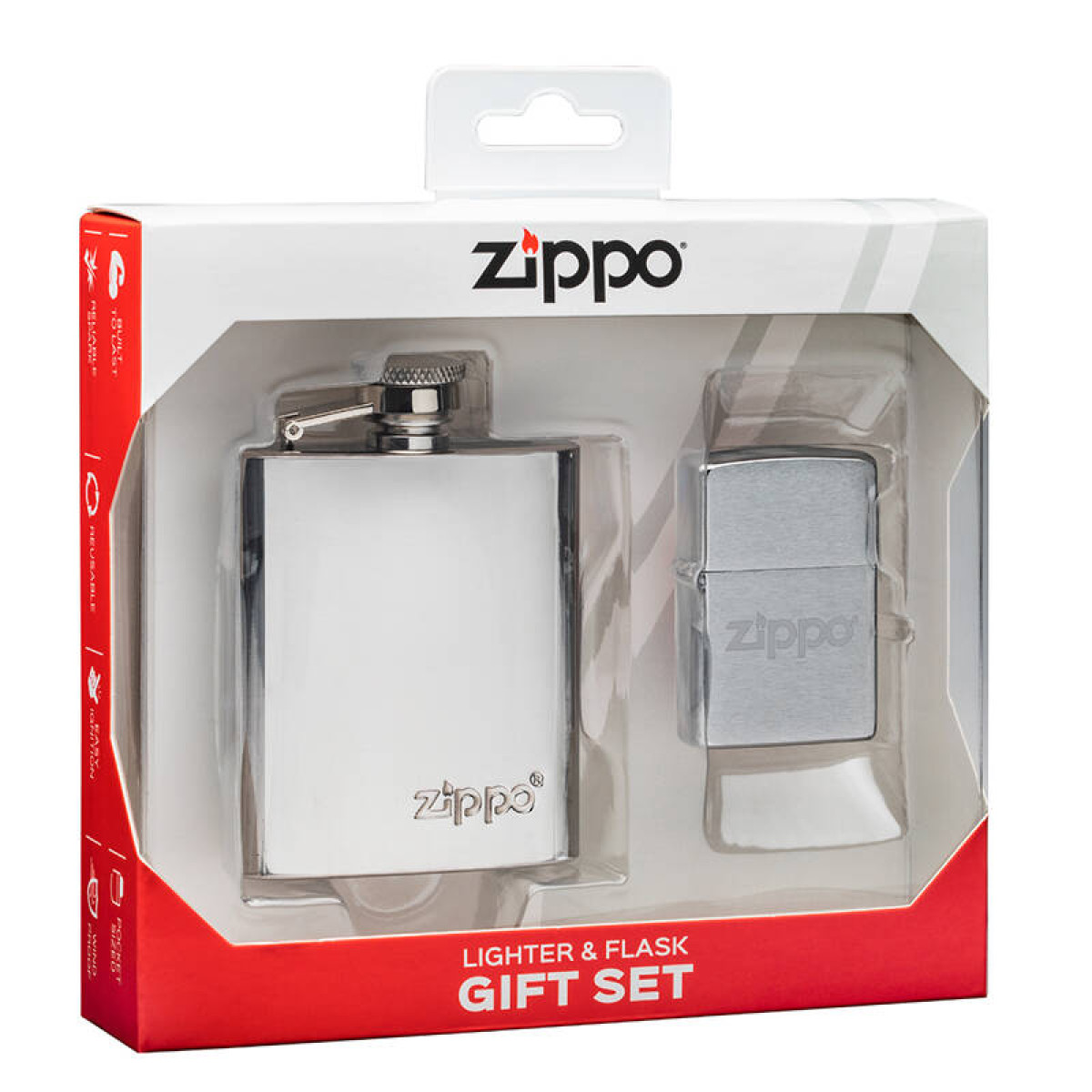Подарочный набор ZIPPO фляжка 89 мл и зажигалка 49098 2