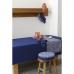 Подушка на стул Tkano круглая темно-синяя с принтом Scandinavian touch 40 TK22-CP0017
