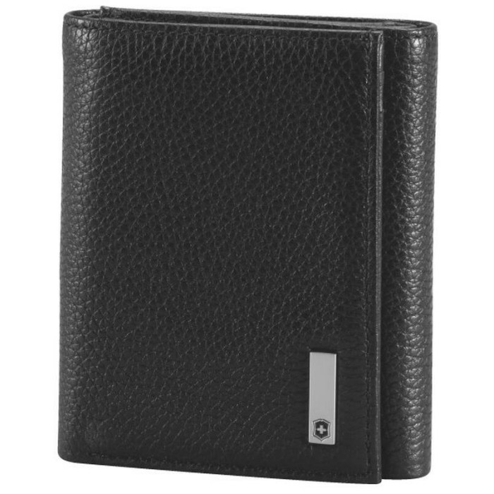 Портмоне VICTORINOX Altius 3.0 Athens, чёрное, натуральная тиснёная кожа наппа, 9x3x10 см