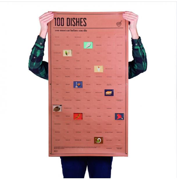 Постер Doiy 100 блюд, которые нужно попробовать, прежде чем умереть DYPOSTDIE