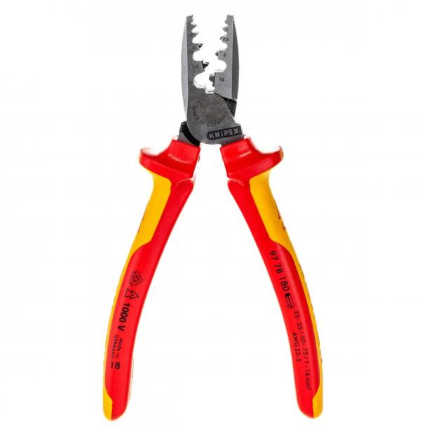 Пресс-клещи для обжима контактных гильз KNIPEX VDE KN-9778180SB