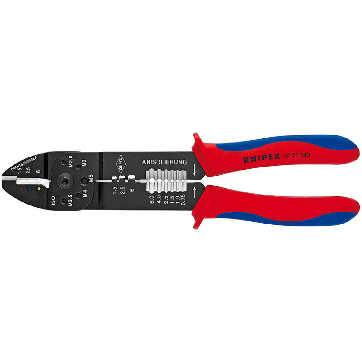 Пресс-клещи для резки и зачистки кабеля KNIPEX KN-9722240 1