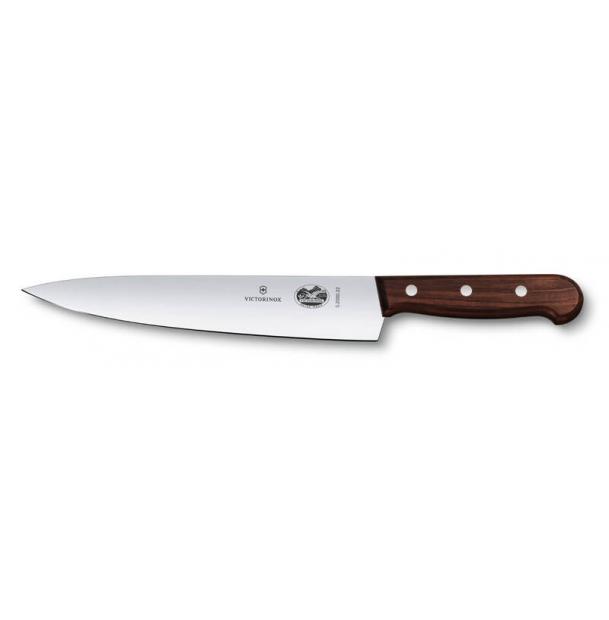 Разделочный нож VICTORINOX Rosewood, лезвие 22 см, коричневый, в подарочной коробке 5.2000.22G