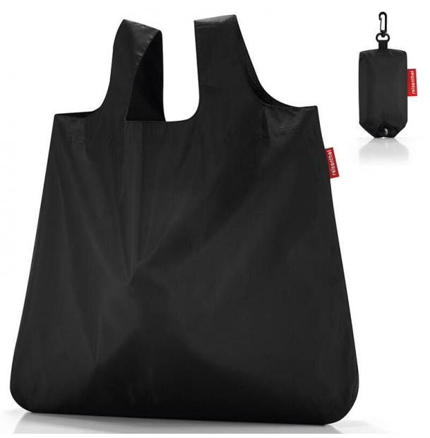 Сумка шоппер Reisenthel Mini Maxi Pocket Black AO7003, тканевая, складная, женская, авоська