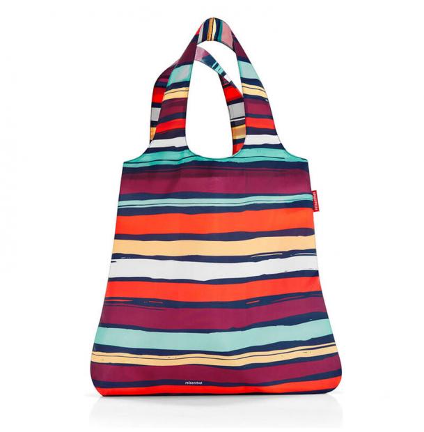 Сумка шоппер Reisenthel Mini Maxi Shopper Artist Stripes AT3058, тканевая, складная, женская,  авоська