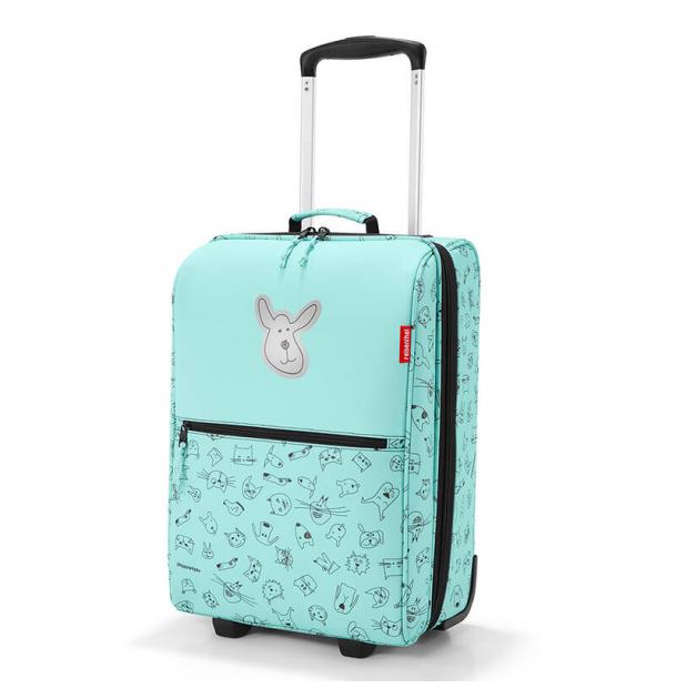 Чемодан детский Reisenthel Trolley XS cats and dogs mint IL4062