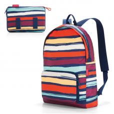 Рюкзак складной женский Reisenthel Mini Maxi Artist Stripes AP3058, для обуви, школьный, спортивный 