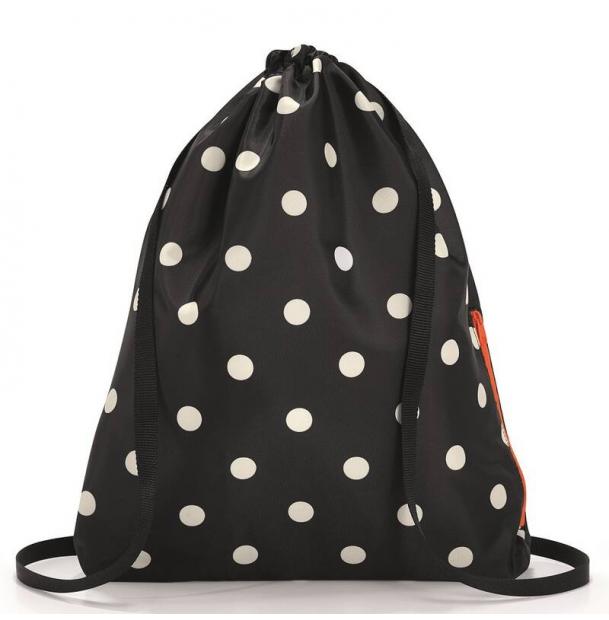 Рюкзак спортивный складной женский Reisenthel Mini Maxi Sacpack Mixed Dots AU7051, для обуви, школьный