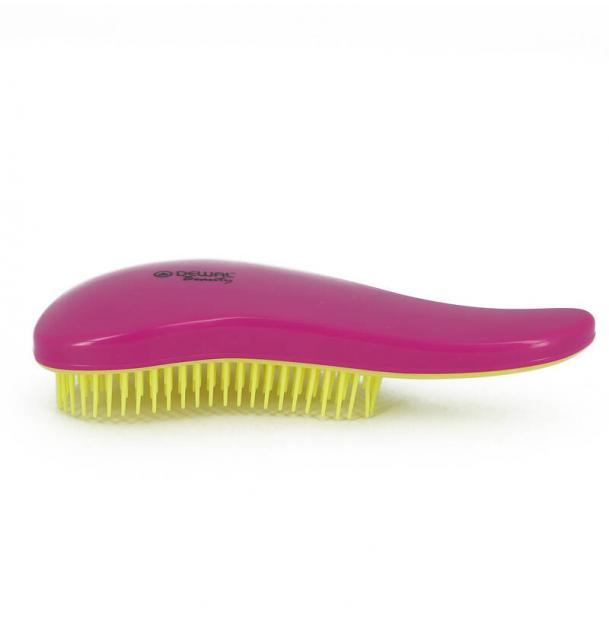Щетка массажная мини для легкого расчесывания волос Dewal Beauty розовая DBT-04