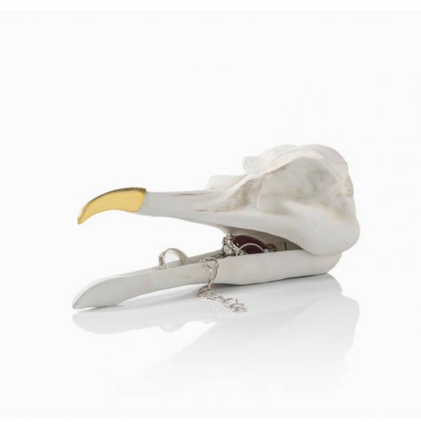 Шкатулка для украшений Suck UK Bird Skull белый SK TIDYBIRD1