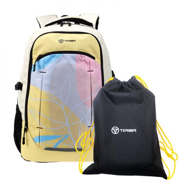 Школьный рюкзак TORBER CLASS X + Мешок для сменной обуви в подарок! T9355-22-YEL-M
