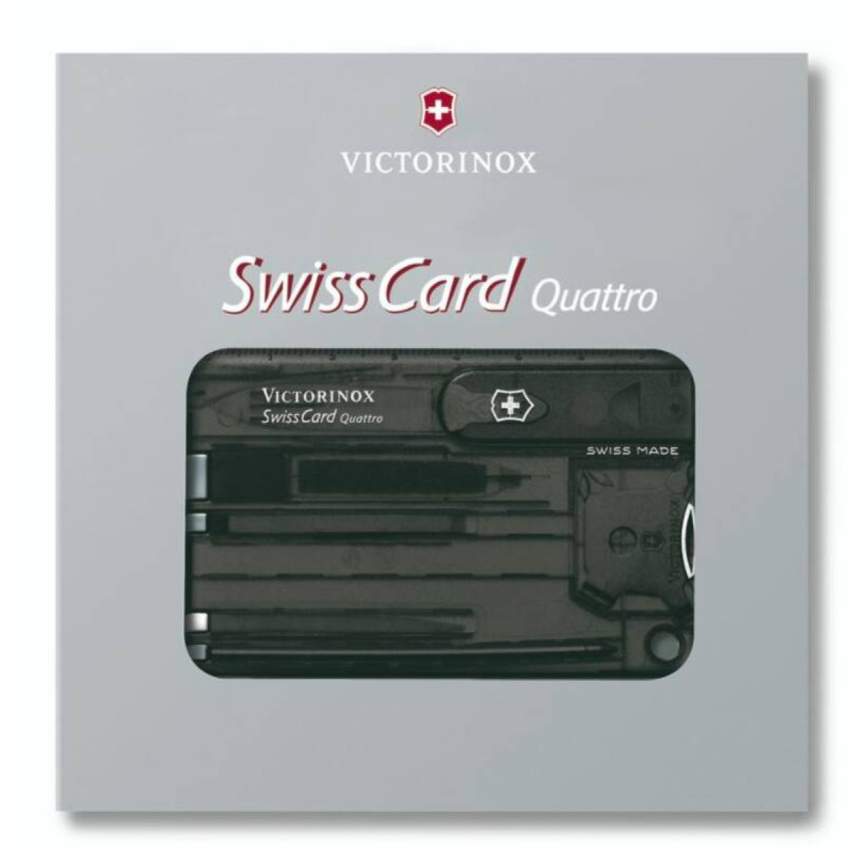 Швейцарская карточка SwissCard Quattro черная Victorinox 0.7233.T3 3