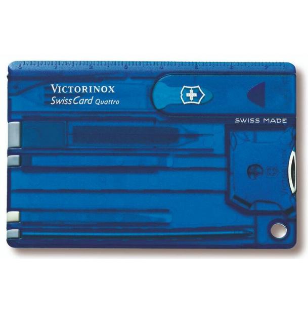 Швейцарская карточка SwissCard Quattro синяя Victorinox 0.7222.T2