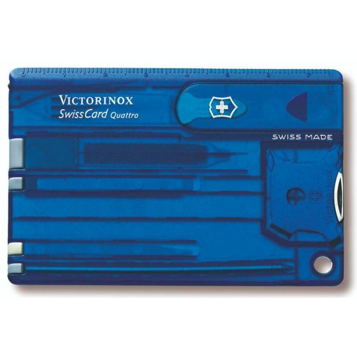 Швейцарская карточка SwissCard Quattro синяя Victorinox 0.7222.T2