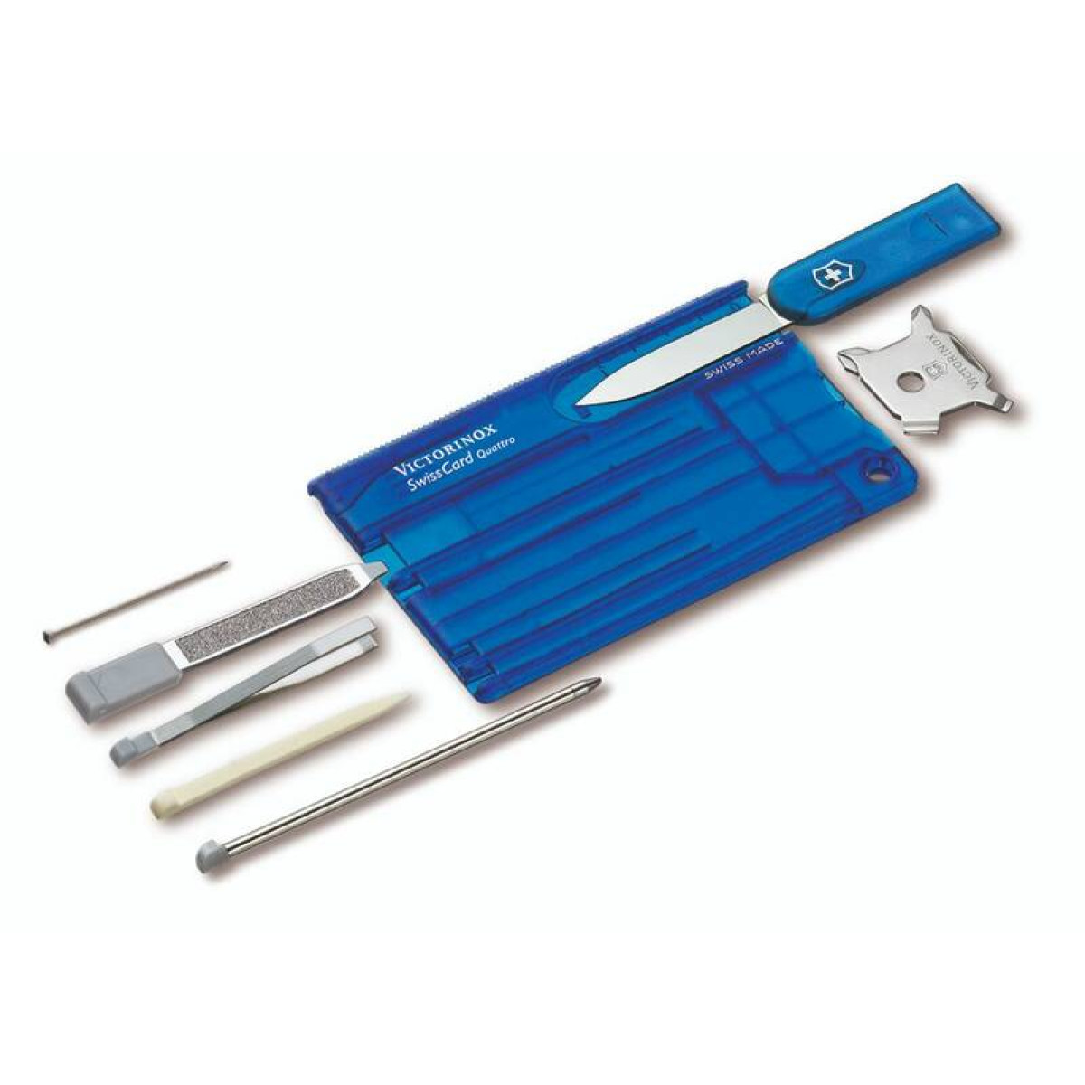 Швейцарская карточка SwissCard Quattro синяя Victorinox 0.7222.T2 2