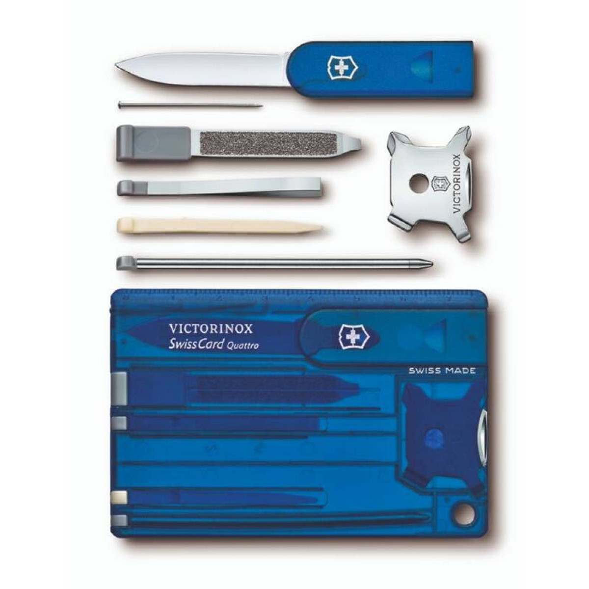 Швейцарская карточка SwissCard Quattro синяя Victorinox 0.7222.T2 3