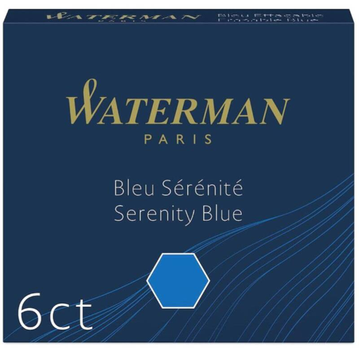 Синие чернильные картриджи Waterman International 6шт/уп 1