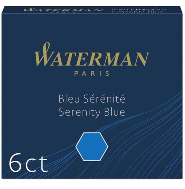 Синие чернильные картриджи Waterman International 6шт/уп S0110950