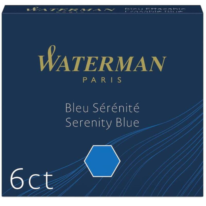 Синие чернильные картриджи Waterman International 6шт/уп