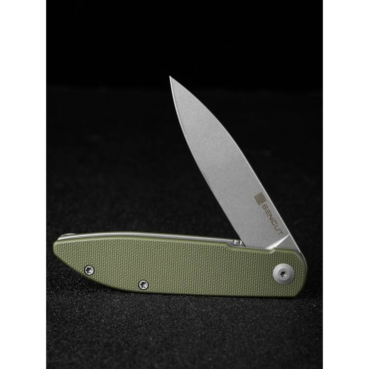 Складной нож Sencut Bocll II stonewash сталь D2 S22019-4, рукоять OD Green G10 7