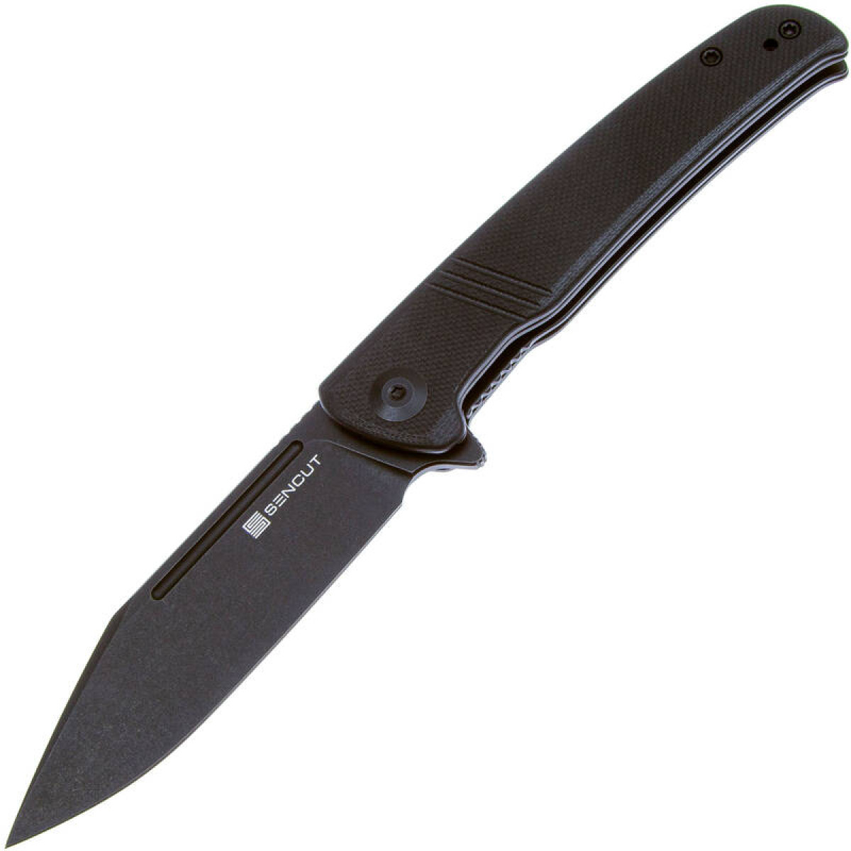 Складной нож Sencut Brazoria Blackwash сталь D2 SA12A, рукоять Black G10 1
