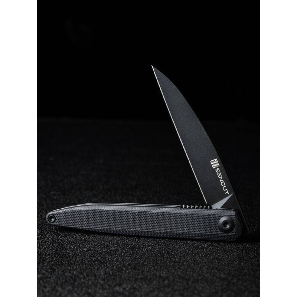 Складной нож SENCUT Jubil D2 S20029-2 Black Handle G10 Black 2