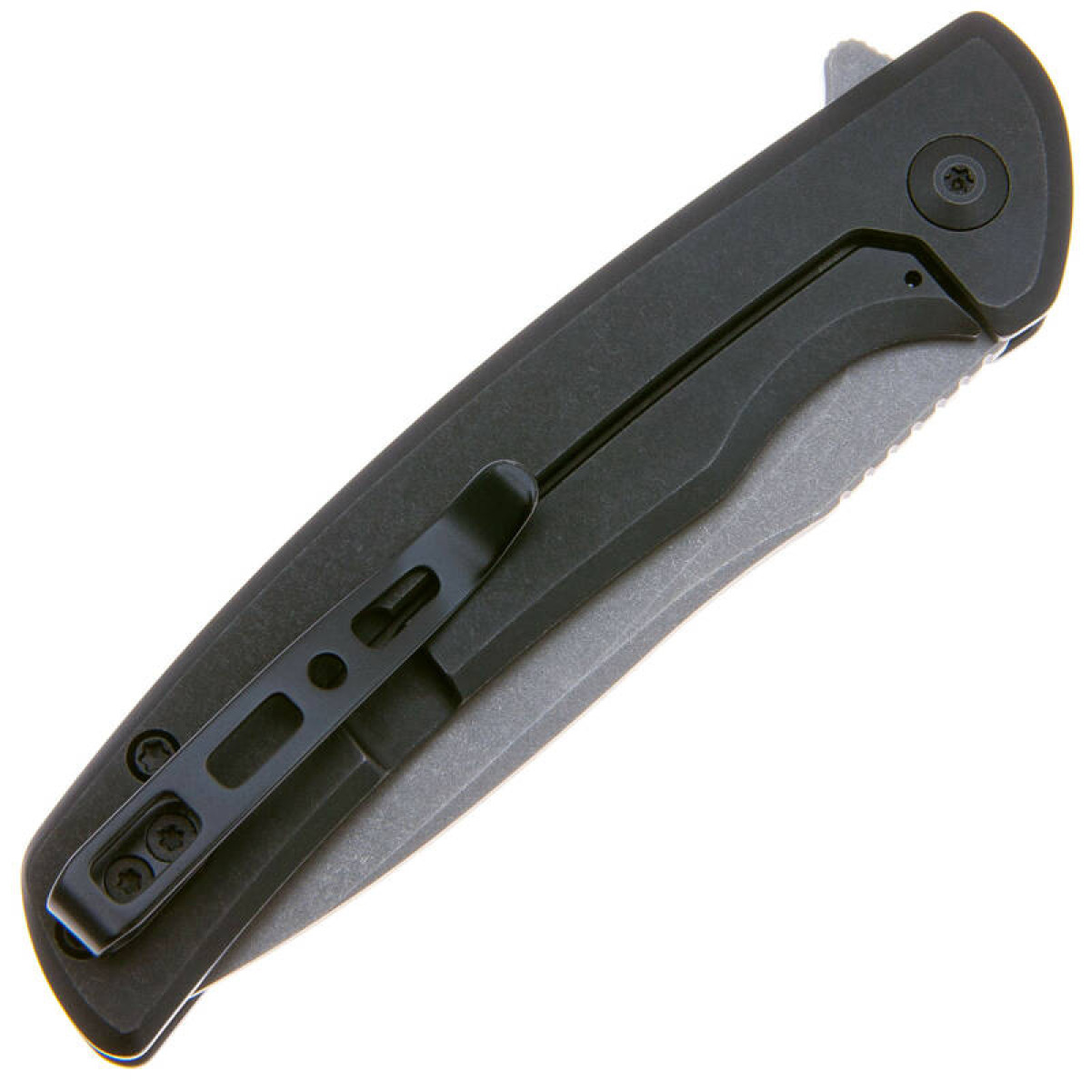 Складной нож Sencut Tynan Stonewash сталь SA10A, рукоять Blackwashed Steel 4