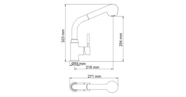 Смеситель wasserkraft main 4166 для кухни