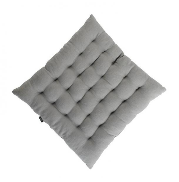 Стеганая подушка на стул из умягченного льна серая Tkano Essential 40х40 TK18-CP0006
