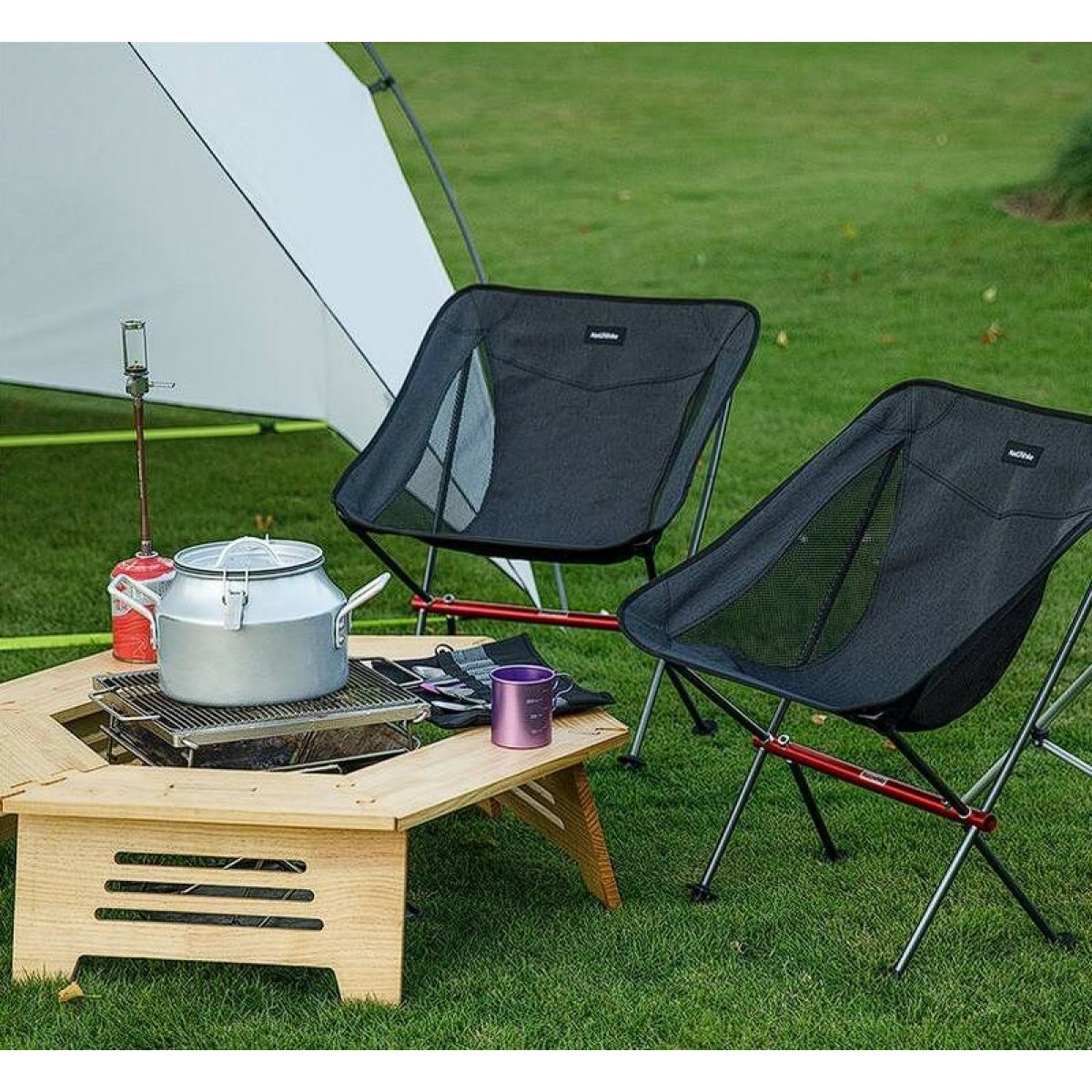 Стул складной Naturehike NH18Y050-Z светло-серый 6927595730683 5