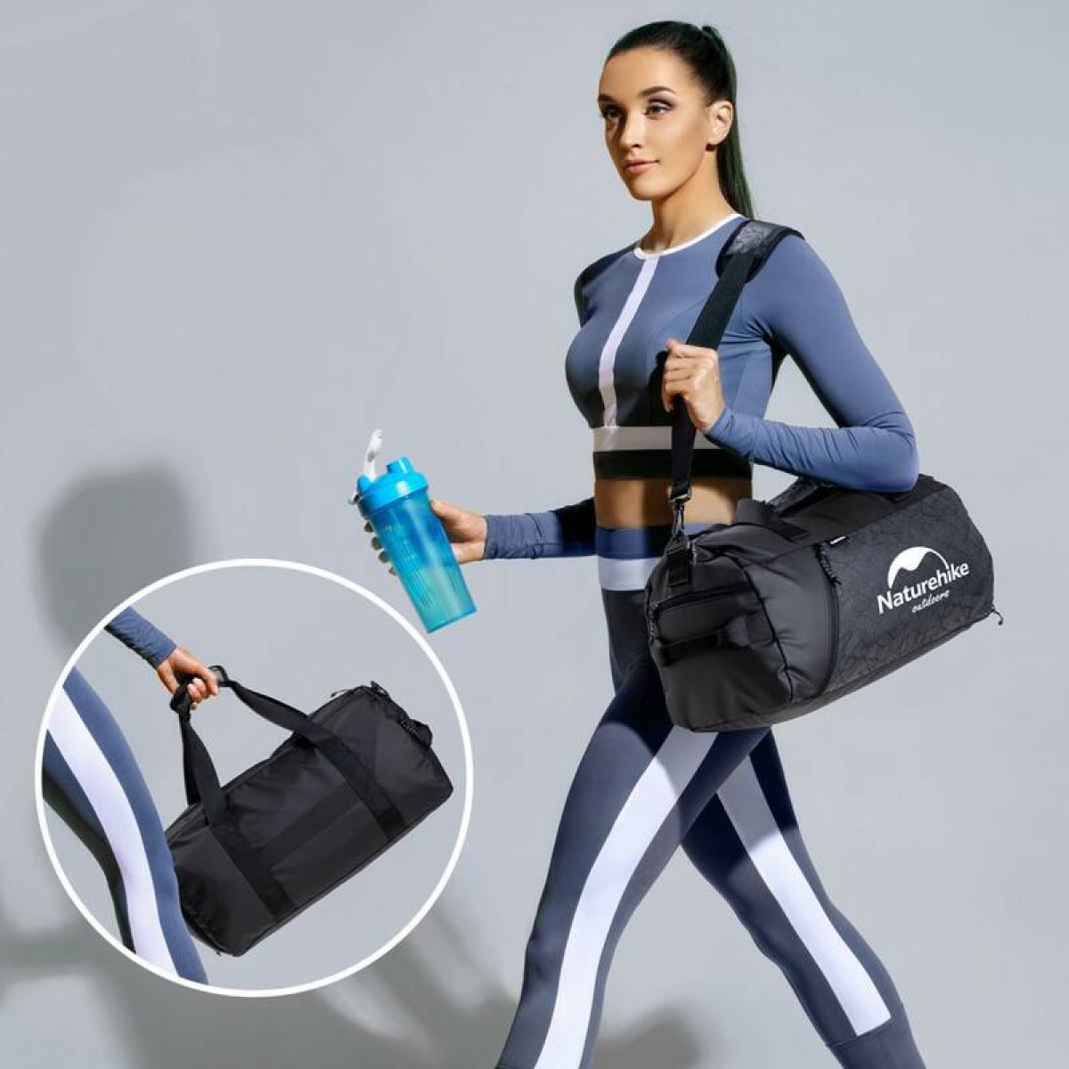Сумка Naturehike NH19SN002 для спортзала серая М 6927595738849 4
